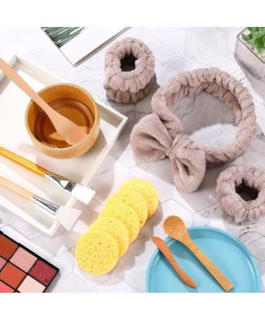 Maxdot Face Mask Mixing Bowl Set - Bamboo Bowl Spatula Brushes & Headband for Clay Masks | Esthetician Essentials | Complete Mixing Tools Kit - Buy Online on GoSupps.com