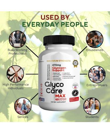 GREENVIFY GlycoCare MAX Glycogen Support Supplement 60 Capsules with Banaba Leaf Juniper Berry Vitamins & Minerals (3) - Buy Online on GoSupps.com