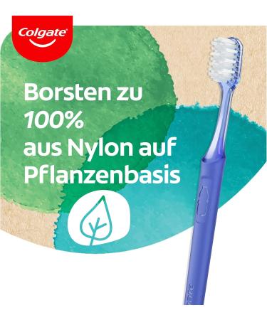 Buy Colgate RecyClean Medium Toothbrush - Eco-Friendly Manual Toothbrush with Plant-Based Bristles & 100% Recycled Plastic Handle | International Shipping Available - Buy Online on GoSupps.com