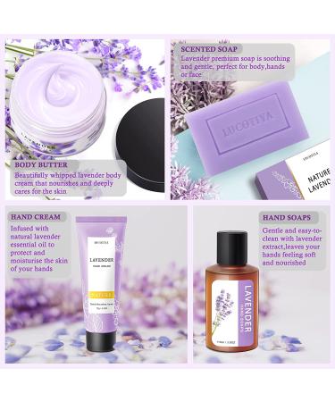 14Pcs Lavender Spa Gift Set - Relaxing Care Package for Women - Includes Wine Tumbler - Perfect Birthday Gift for Her, Girlfriend, Mom, Sister - Buy Online on GoSupps.com