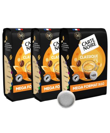 CARTE NOIRE – Classic Soft Coffee Pods No. 5 – Pure Arabica – Rainforest Alliance certified – 3 Packs of 60 Pods