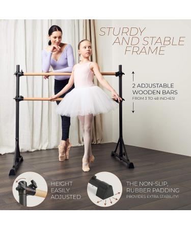 Victorem 4 FT. Portable Ballet Barre for Home - Ideal for Ballet Dancing and Stretching | Barre for Adults with Bonus Resistance Band - Buy Online on GoSupps.com