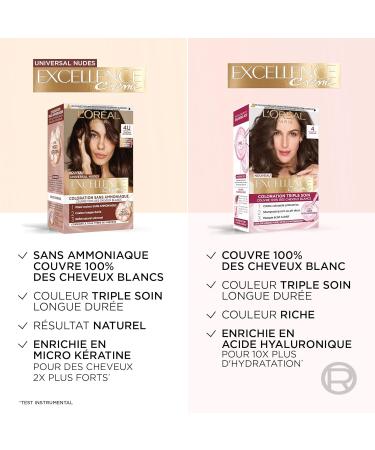  L'Oreal Paris L'OR AL PARIS - Permanent Hair Color - Ammonia-Free - 100% Gray Coverage - Excellence Cr me U - Buy Online on GoSupps.com