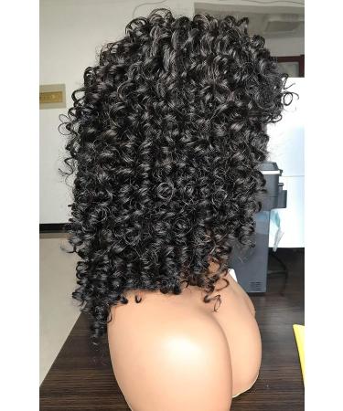 CiCi Short Curly Wig for Black Women - Afro Kinky Curly with Bangs, 12inch Front 14inch Back - Buy Online on GoSupps.com
