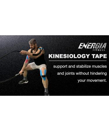 Kinesiology Tape - 20 Strips 10 Inch Hypoallergenic Elastic Sports Tape for Pain Relief - Waterproof & Breathable - Black - Buy Online on GoSupps.com