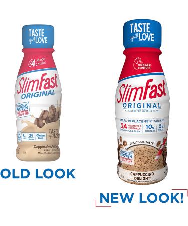 SlimFast Meal Replacement Shake  Original Cappuccino Delight  10g of Ready to Drink Protein for Weight Loss  11 Fl. Oz Bottle  4 Count Cappuccino Delight 4 Count (Pack of 1) - Buy Online on GoSupps.com