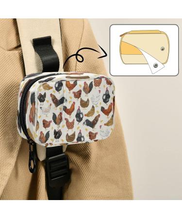 Rustic Hens Roosters Chickens 7-Day Pill Organizer Case | Portable Travel Vitamin & Medicine Pouch - Buy Online on GoSupps.com