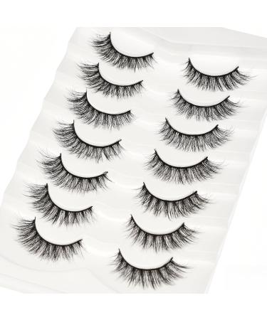Vivis Lashes False Natural Eyelashes 7 Pairs 3D Faux Mink False Eyelashes Fluffy Cross Fake Eye Black Soft FL03 - Buy Online on GoSupps.com