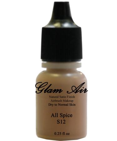 Glam Air Airbrush S12 All Spice Satin Foundation Water-based Makeup (972) (Ideal for normal to dry skin)
