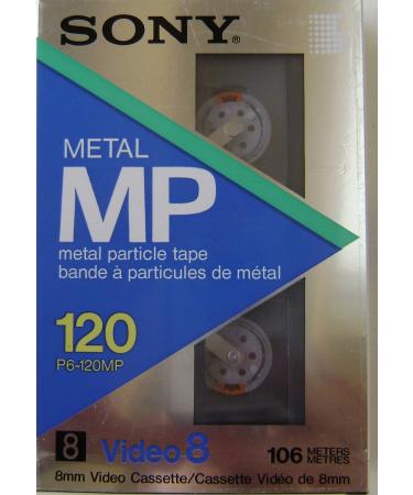 Sony 120 Metal MP 8mm Video Cassette Tape - Metal Particle Tape - 106 Meters NTSC - P6-120MP