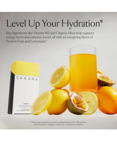 SAKARA Energy Effervescents - 15 Sugar-Free Electrolytes Packets with Vitamin B12 & L Theanine | Flavored Hydration Powder for Energy Boost - Buy Online on GoSupps.com