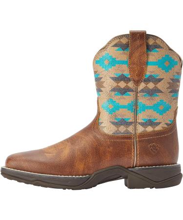 ARIAT Women's Anthem Shortie Savanna Western Boot 8 - Dry Taupe/Turquoise Aztec - Buy Online on GoSupps.com