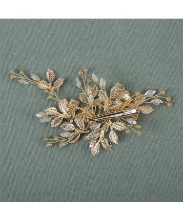 SWEETV Rhinestone Bridal Hair Comb - Light Rose Gold Wedding Hair Clip for Brides - Buy Online on GoSupps.com