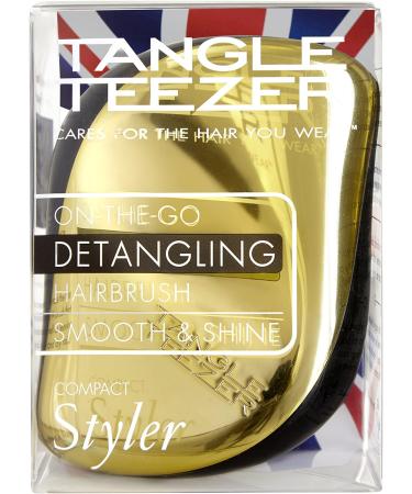 Tangle Teezer Compact Styler Gold Rush Black and Gold - Effortless Detangling Hairbrush - Buy Online on GoSupps.com
