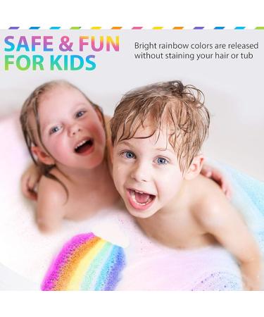 Rainbow Bath Bombs for Kids - All Natural Magic Rainbow BathBombs with Organic Ingredients  Moisturizing  Vibrant Colors & Rich Bubbles  Cloud Bath Bombs  Unicorn Birthday Gifts for Kids  Girls  Boys - Buy Online on GoSupps.com