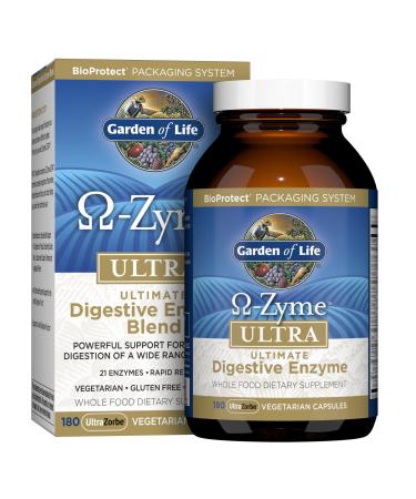 Garden of Life O-Zyme Ultra Ultimate Digestive Enzyme Blend 180 UltraZorbe Vegetarian Capsules