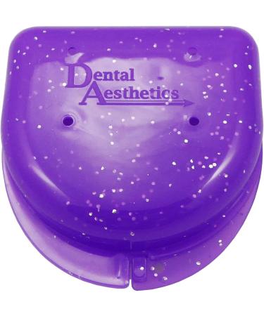 2-Pack Glitter Pink & Purple Mouth Protection Boxes for Braces Sports & Dentures - International Shipping Available - Buy Online on GoSupps.com