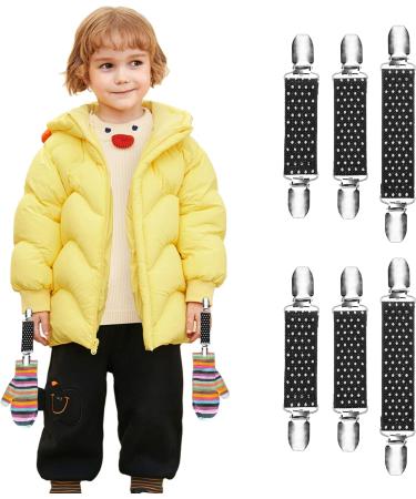 Mitten and Hat Clips - Secure Attachment for Gloves and Beanies - 2 Sets in Black - Ideal for Toddlers Playing in Snow - Never Lose Mittens Again - Buy Online on GoSupps.com