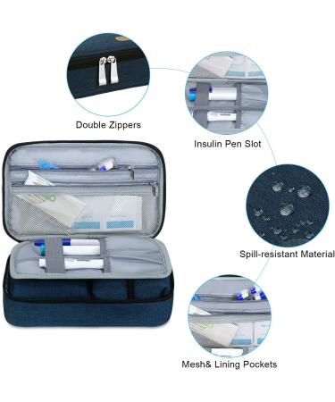 Buy Simboom Insulin Bag for Diabetic Accessories & Blood Glucose Meters - Blue | International Shipping Available - Buy Online on GoSupps.com