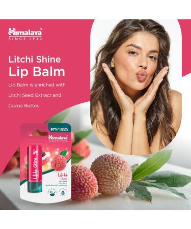 Himalaya Litchi Shine Lip Balm for Glossy Shine Soft and Supple Lips Vitamin E and Antioxidants Rich 4 5g - Buy Online on GoSupps.com