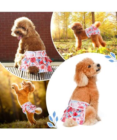Eyein Washable Dog Diapers for Bitches - 3 Piece Set High-Suction Adjustable Velcro & Button Design Stylish Floral Rock Design Size L (47-65cm) - Perfect for Comfort & Style - Buy Online on GoSupps.com
