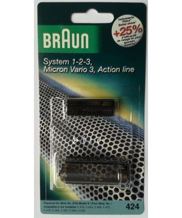 Braun shaving parts combo pack 424 for shaver system 1-2-3 micron vario3 Action line