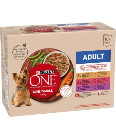 PURINA ONE MINI Beef Chicken Lamb 10x85g Adult - Buy Online on GoSupps.com