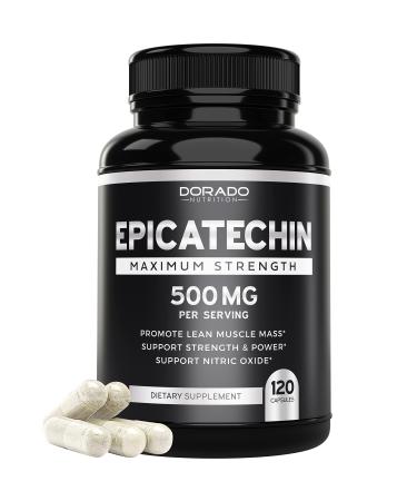 Epicatechin Extract 500mg Per Serving - (120 Capsules) - Supports Lean Muscle Nitric Oxide Myostatin Inhibitor Stamina Endurance Pump & Gains - Non-GMO & Vegan Supplement - (120 Count) - Buy Online on GoSupps.com