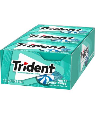 Trident Minty Sweet Twist Sugar Free Chewing Gum with Xylitol 14 Sticks 39 g - Buy Online on GoSupps.com