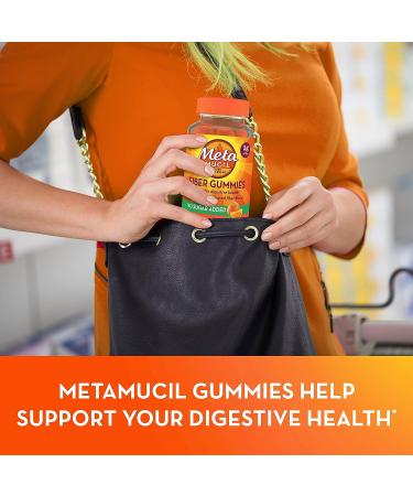 Metamucil Sugar-Free Orange Fiber Gummies - 5g Prebiotic Plant Based Blend - 120 Count - Buy Online on GoSupps.com