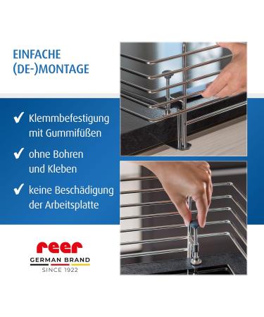 Reer Stove Guard CLASSIC - Stainless Steel Extra Safe Kitchen Clamp Fits 99% of Kitchens Silver Version 2022 - International Shipping Available - Buy Online on GoSupps.com