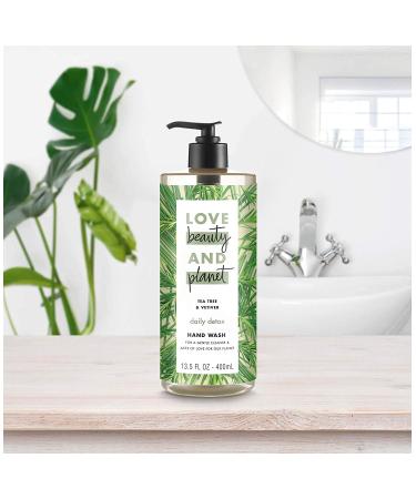 Love Beauty & Planet Daily Detox Hand Soap - Tea Tree Oil & Vetiver 13.5 oz - Buy Online on GoSupps.com