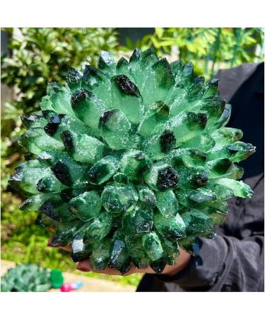 Natural Crystal Rough Crystal Cluster Green Phantom Quartz Crystal Cluster Sample Curing Home Decoration Crystal (Size : 550-600g) - Buy Online on GoSupps.com