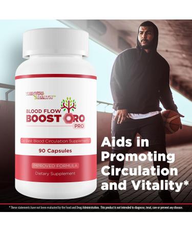 Blood Flow Boostoro Pro - Improved Formula - Our Best Blood Flow Pills for Men & Best Circulation Supplement for Men Blood Flow - Better Blood Flow Vitamins for Men Circulation Vasodilator Supplements - Buy Online on GoSupps.com