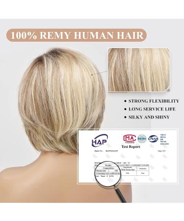 EMMOR Hand-Tied Lace Front 100% Human Hair Wig for Women - Natural Layered Wavy Style in P4/6/18 - Buy Online on GoSupps.com
