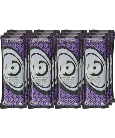 King Soba Organic Black Rice Noodles 12 x 250g Black Rice 250 g (Pack of 12)