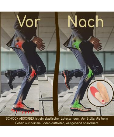 ORTRI Orthopedic Leather Insoles - Shock Absorbing Latex Foam - Size 39 - Improve Comfort & Support - Buy Online on GoSupps.com