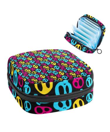 Women's bonds storage pockets Stillpad keeper Colorfull skull sustainable period kit pocket feminine product bag for women girls color4