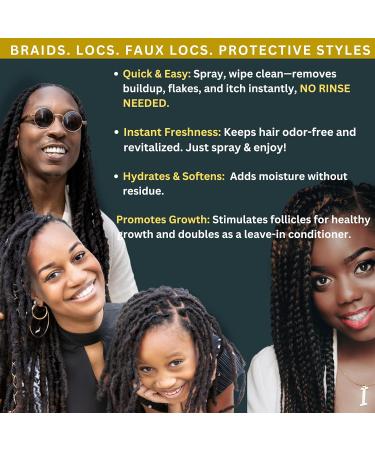 Aravenel Quick Clean Hair Mist 4oz - No Rinse Shampoo & Conditioner for Braids, Locs, Scalps - Waterless Cleaning for Elderly Care, Post Workouts - Neutralizes Odors - Spray, Wipe & Go - Buy Online on GoSupps.com
