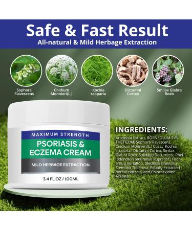 Hermon Psoriasis Eczema Relief Cream: Maximum Strength for Psoriasis Eczema - Relieve Symptom of Resistant Effective for Seborrheic Dermatitis Folliculitis 100m 3.4 Fl Oz (Pack of 1) - Buy Online on GoSupps.com