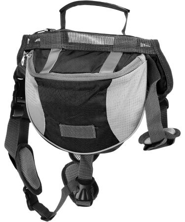 Dog Saddle Bag Waterproof Nylon Backpack with Reflective Strip for Small Medium & Large Dogs - Comfortable & Breathable (Black M) - Buy Online on GoSupps.com