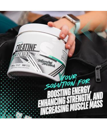 Shop Sante Creatine Monohydrate Powder 500g Unflavoured Enhances Muscle Growth & Performance 100 Servings Pre-Workout Muscle Builder Pure Creatine Powder for Improved Workouts - Buy Online on GoSupps.com