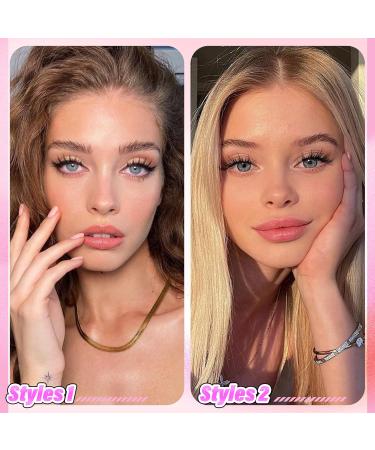 Buy Magnetic Eyelashes Kit - Natural Wispy No Glue - 2 Pairs with Applicator - Easy Wear False Lashes - Buy Online on GoSupps.com