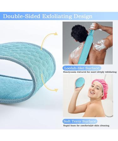 12 Piece Loofah Back Scrubber Set for Shower - Exfoliating Body Scrubber with Bath Mitt, Glove, and Sponge Pad - Deep Clean Back Scrub Pad - Buy Online on GoSupps.com