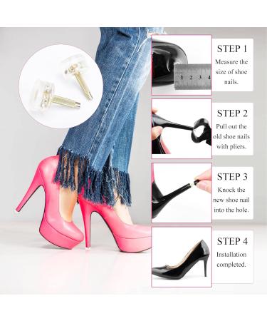 Keroius High Heel Tips - 12 Pairs Clear Stiletto Caps for Women's Shoe Repair - Buy Online on GoSupps.com