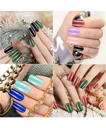 Maitys 1128 Piece Square Press On Nails Kit - Glossy Medium False Nail Set for Women (Multi Color) - Buy Online on GoSupps.com