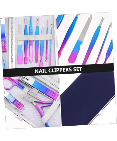 Housoutil 1 Set Nail Set Flat Wisking Tool Nursing Nails Kits Manicure Kit Pedicure Kit Dead Skin Pliers Manicure Polishing Tools Fingernail Pu Leather Olecranon Stainless Steel - Buy Online on GoSupps.com