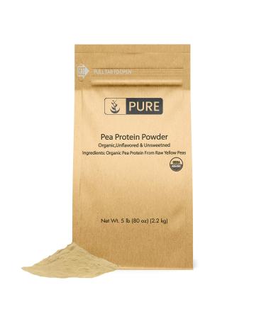 Pea Protein Powder (5 lbs) by Pure, Eco-Friendly Packaging, & Allergen-Free 4.85 Pound (Pack of 1) - Buy Online on GoSupps.com