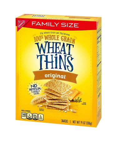 Wheat Thins Original Whole Grain Wheat Crackers Family Size 14 oz - 1 Pack - Buy Online on GoSupps.com