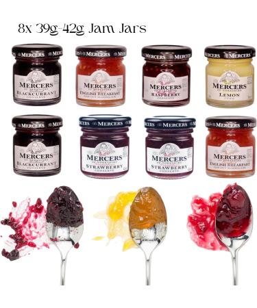 Jams & Marmalade Preserves Tasting Hamper Selection Gift Set With 8x 38g Jars | Gourmet Gifts for Mum Dad Elderly People Jam Lovers Classic Preserves - Buy Online on GoSupps.com